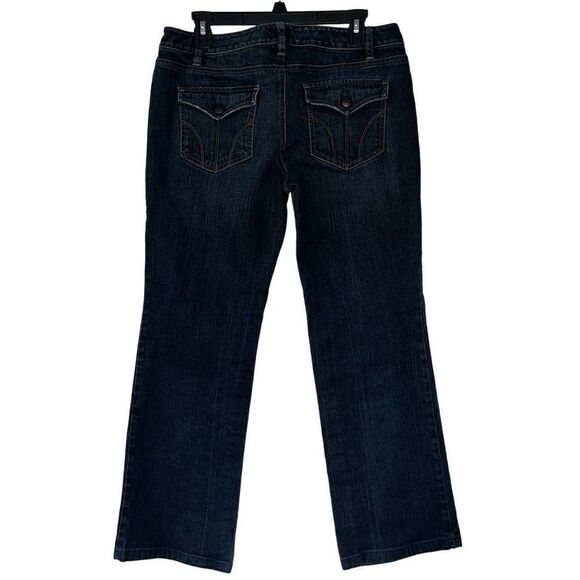 Ann Taylor LOFT slim boot cut blue jeans 10 - Picture 1 of 4
